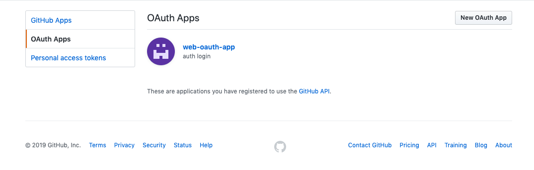 创建OAuth App